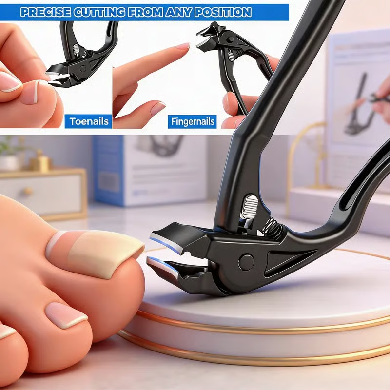 🥳2026 HOT SALE💅Stainless Steel Nail Clipper with Curved Precision Blades – Effortless for Thick Nails & Seniors! ✂️✨