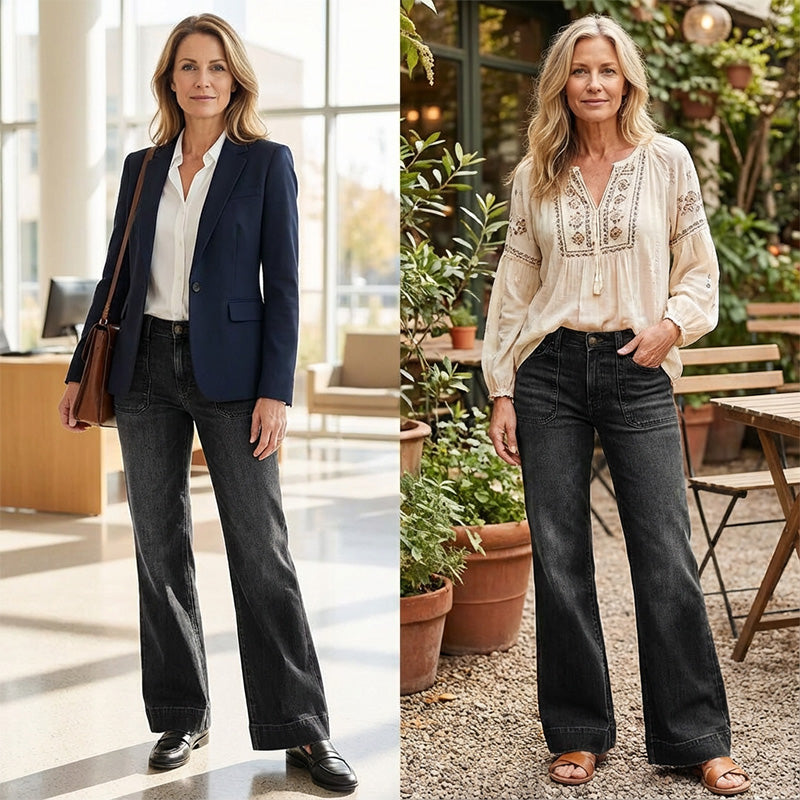 🎁2026 New Arrivals 51% OFF💥Women's Retro Flare Jeans with Pockets