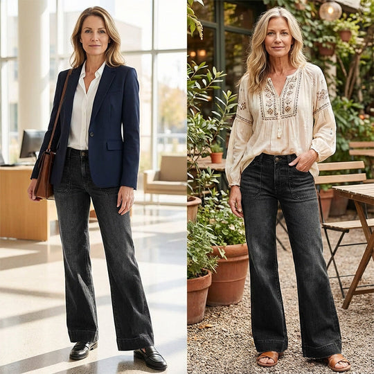 🎁2026 New Arrivals 51% OFF💥Women's Retro Flare Jeans with Pockets