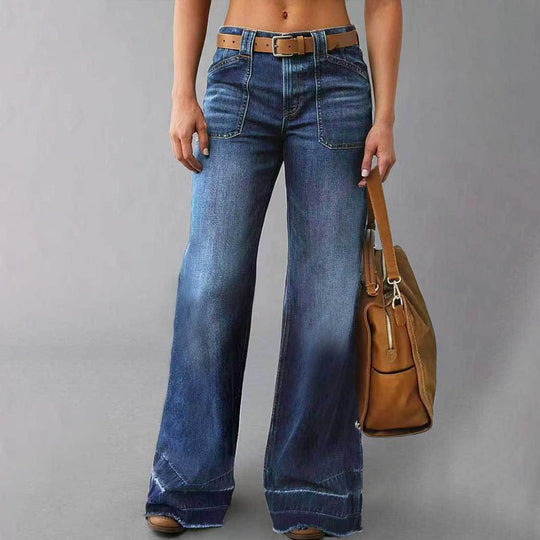 🎁2026 New Arrivals 51% OFF💥Women's Retro Flare Jeans with Pockets