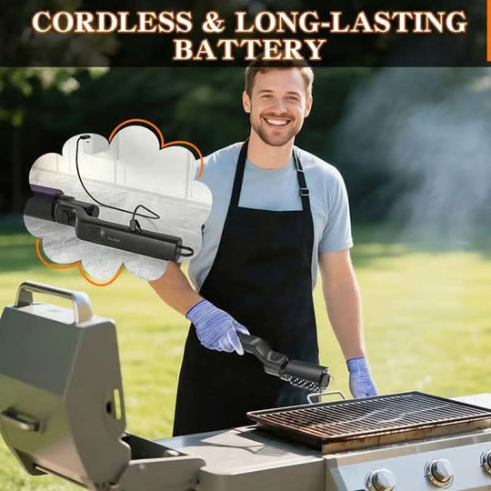 🔥 50% OFF NOW! 🍖 Cordless Electric BBQ Brush Cleaner – Deep Cleaning, Long Handle & Rechargeable 🔋