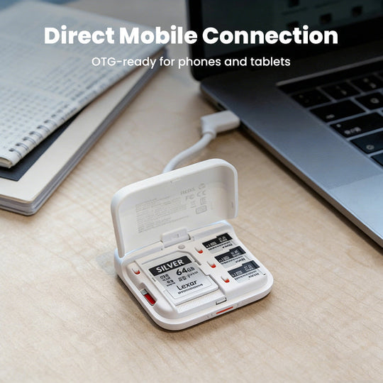 Portable USB-C Card Reader for SD & Micro SD