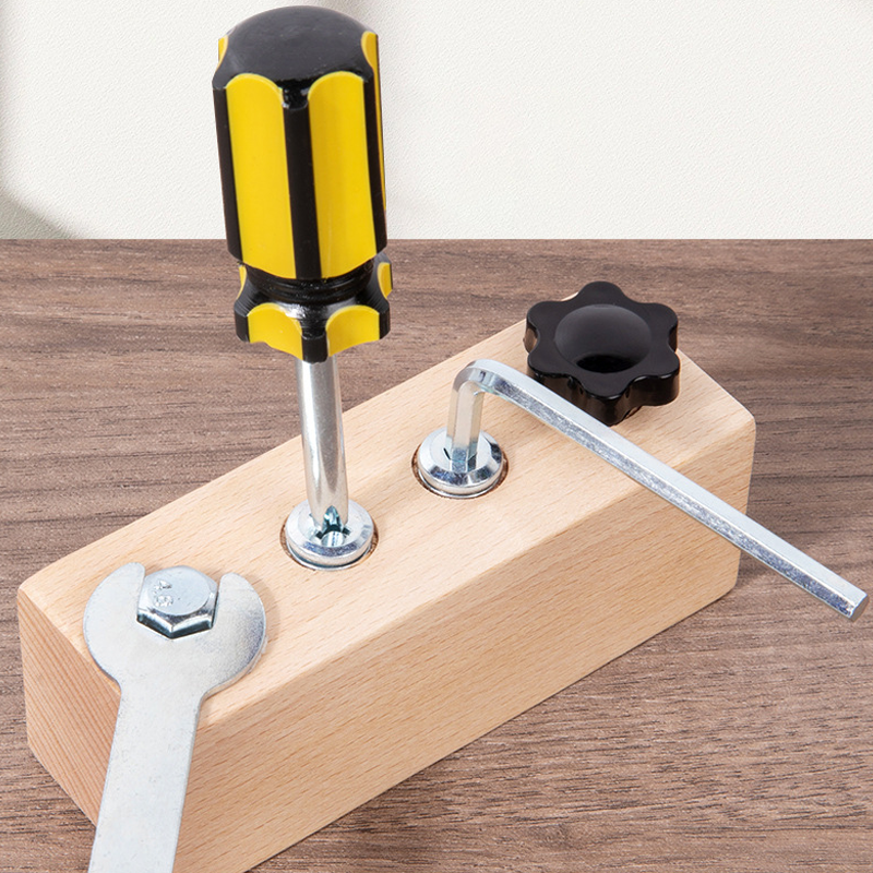Montessori Wooden Screw Driver Board Toy