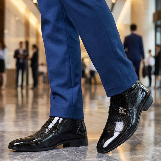 Men's Elegant Shiny PU Leather Shoes