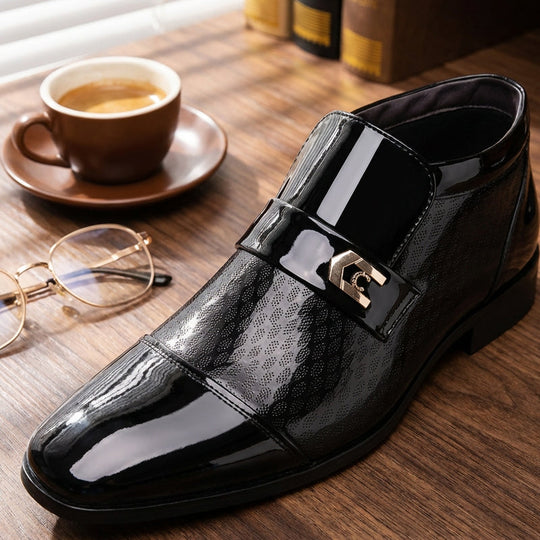 Men's Elegant Shiny PU Leather Shoes