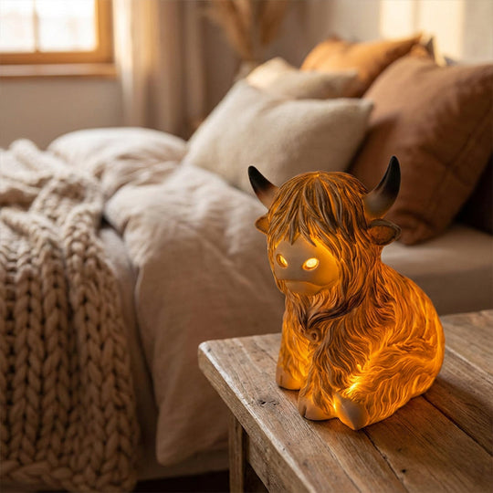 ⏳Limited offer: 50% OFF! 💥🐮 The Cozy Highland Glow: Highland Cattle Lamp