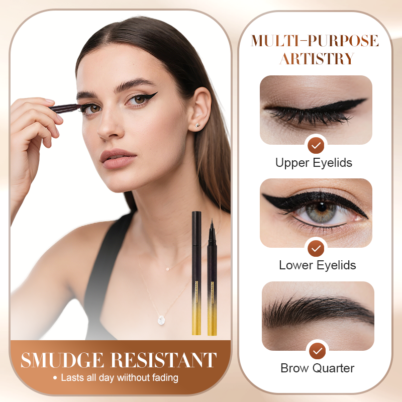 🥳2026 HOT SALE🥳💞50K+ SOLD!💦☔ 50% OFF Waterproof Liquid Eyeliner Pen – Ultra-precise tip for a crisp line that stays put all day. Smudge-proof, fade-proof, flawless. 🖋️🔒