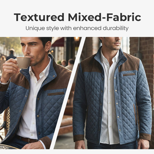 Men's Quilted Stand Collar Jacket