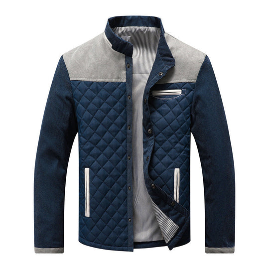 Men's Quilted Stand Collar Jacket
