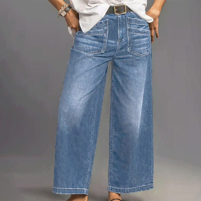 👖50% OFF NOW! ✨ Women‘s Casual High-Rise Wide-Leg Jeans – Flattering Fit, Stretchy Comfort & Effortless Style 👖