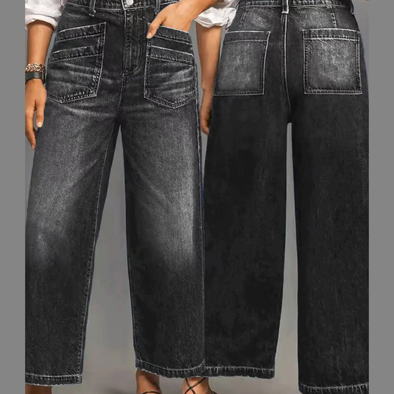 👖50% OFF NOW! ✨ Women‘s Casual High-Rise Wide-Leg Jeans – Flattering Fit, Stretchy Comfort & Effortless Style 👖