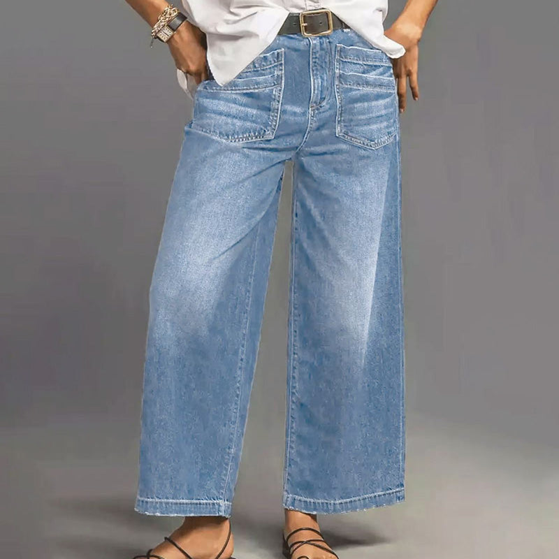 👖50% OFF NOW! ✨ Women‘s Casual High-Rise Wide-Leg Jeans – Flattering Fit, Stretchy Comfort & Effortless Style 👖