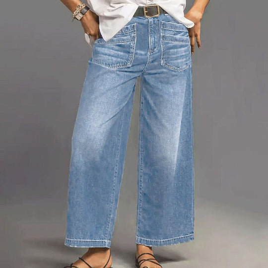 👖50% OFF NOW! ✨ Women‘s Casual High-Rise Wide-Leg Jeans – Flattering Fit, Stretchy Comfort & Effortless Style 👖