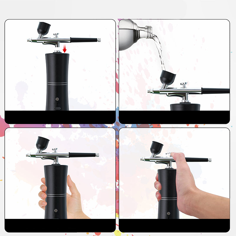 Portable Cordless Airbrush Kit with Compressor