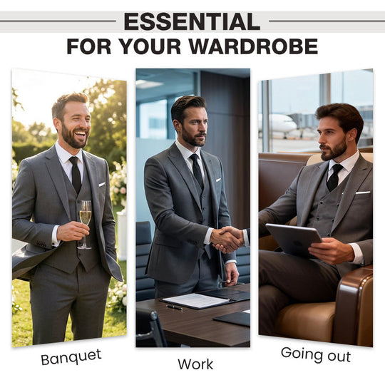 ⏳Time-Limited Special⏰Men's Slim-Fit 3-Piece Suit Set