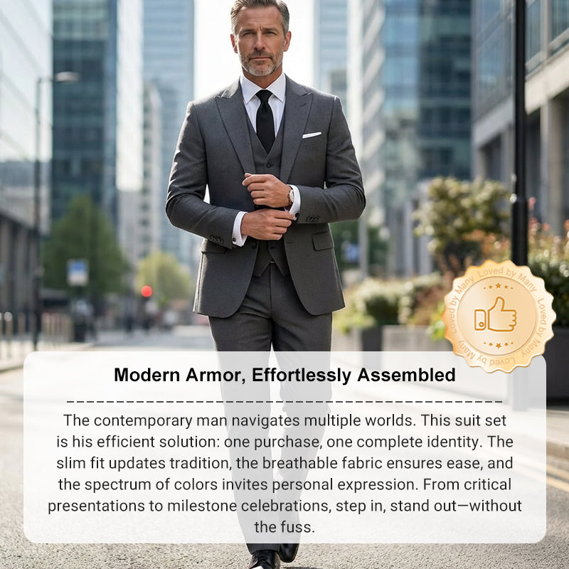 ⏳Time-Limited Special⏰Men's Slim-Fit 3-Piece Suit Set