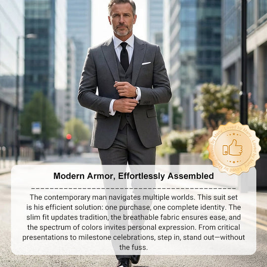 ⏳Time-Limited Special⏰Men's Slim-Fit 3-Piece Suit Set