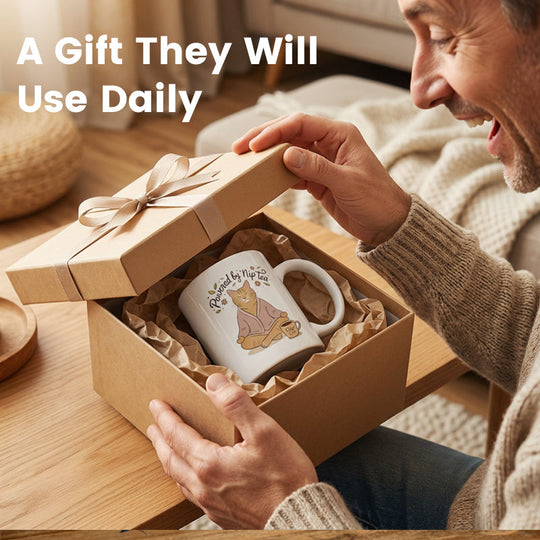 Whimsical Meditating Cat Mug