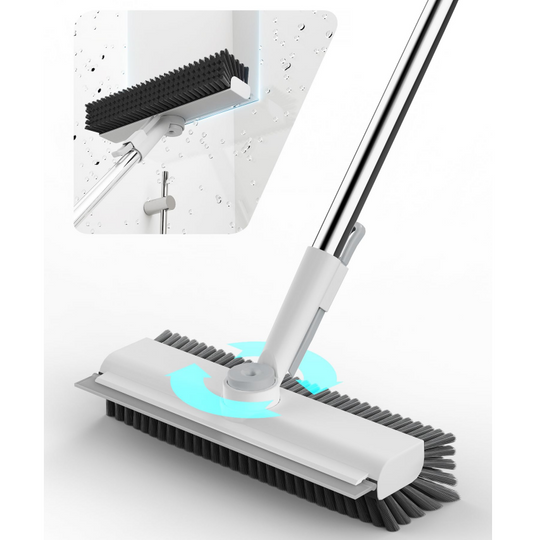 3-in-1 Floor Scrub Brush with Long Handle