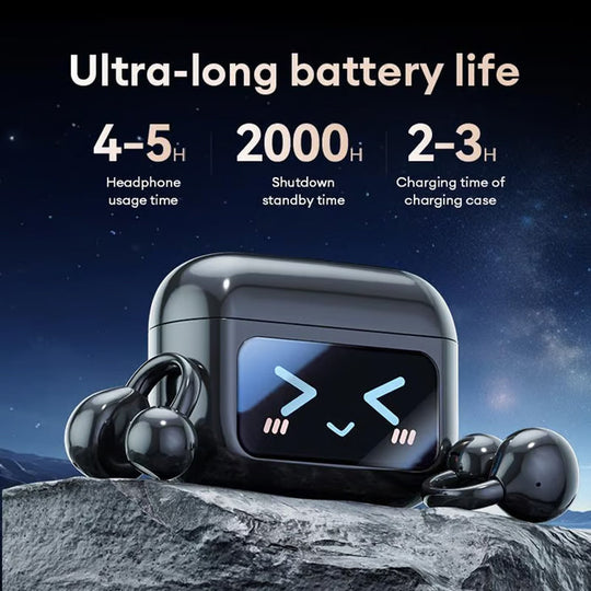 🎧💜LAST DAY - 50% off💜🔥Bone Conduction Wireless Bluetooth Ear Clip Earphones with Touch Screen