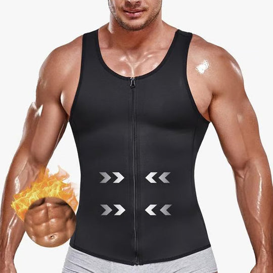 Men's Zipper Waist Trainer Trimmer Vest