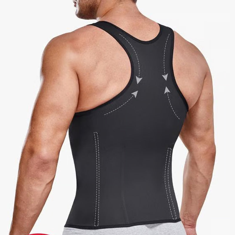 Men's Zipper Waist Trainer Trimmer Vest