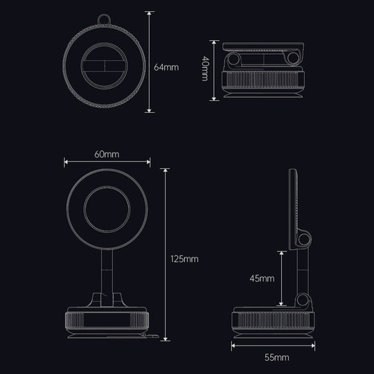Foldable Magnetic Car Phone Holder