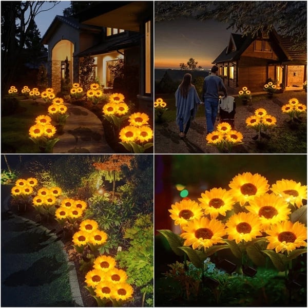 🌻60% OFF! ☀️ Waterproof Solar Sunflower Lights – Realistic Petals, IP65 Weatherproof & 8–12H Auto Glow ☀️🌻