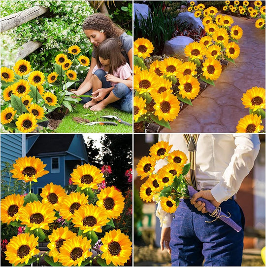 🌻60% OFF! ☀️ Waterproof Solar Sunflower Lights – Realistic Petals, IP65 Weatherproof & 8–12H Auto Glow ☀️🌻