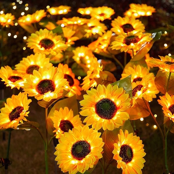 🌻60% OFF! ☀️ Waterproof Solar Sunflower Lights – Realistic Petals, IP65 Weatherproof & 8–12H Auto Glow ☀️🌻