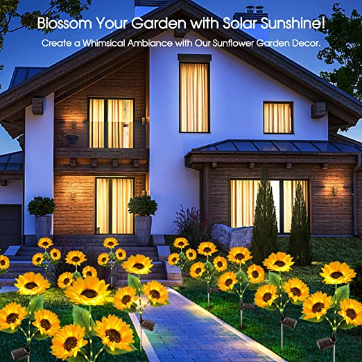🌻60% OFF! ☀️ Waterproof Solar Sunflower Lights – Realistic Petals, IP65 Weatherproof & 8–12H Auto Glow ☀️🌻