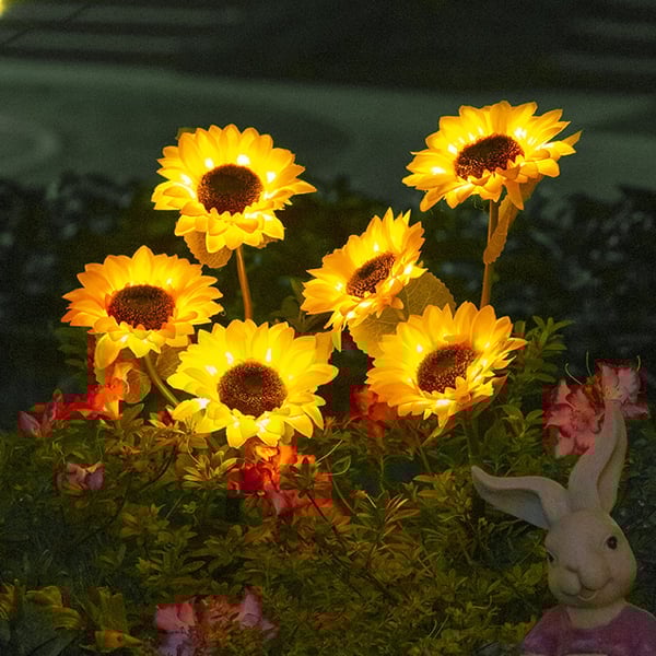 🌻60% OFF! ☀️ Waterproof Solar Sunflower Lights – Realistic Petals, IP65 Weatherproof & 8–12H Auto Glow ☀️🌻