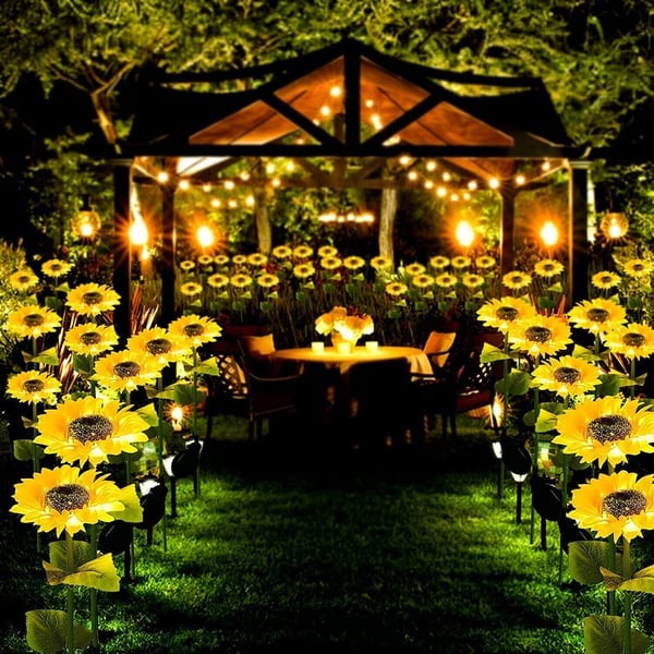 🌻60% OFF! ☀️ Waterproof Solar Sunflower Lights – Realistic Petals, IP65 Weatherproof & 8–12H Auto Glow ☀️🌻