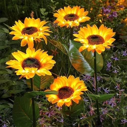 🌻60% OFF! ☀️ Waterproof Solar Sunflower Lights – Realistic Petals, IP65 Weatherproof & 8–12H Auto Glow ☀️🌻