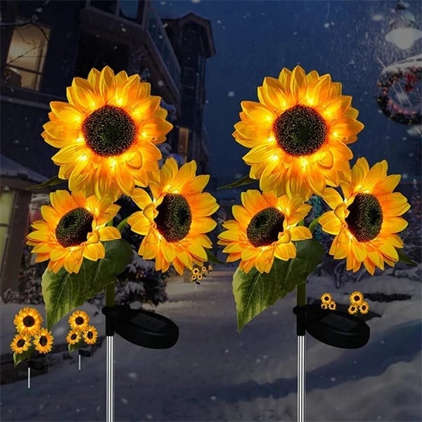 🌻60% OFF! ☀️ Waterproof Solar Sunflower Lights – Realistic Petals, IP65 Weatherproof & 8–12H Auto Glow ☀️🌻