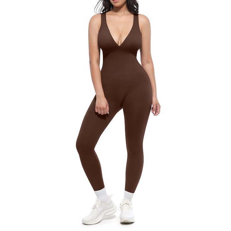 💞Plus de 50 000 unités vendues !🌸Combinaison moulante à col en V très extensible – Confort optimal pour vos activités sportives toute la journée &  Au-delà. Respirant, flexible &  Élégance naturelle. Votre allié idéal pour bouger. 🧘‍♀️💫