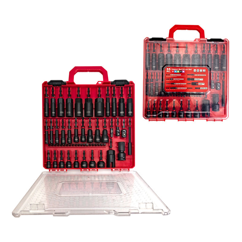 55-Piece Magnetic Impact Nut Driver Set