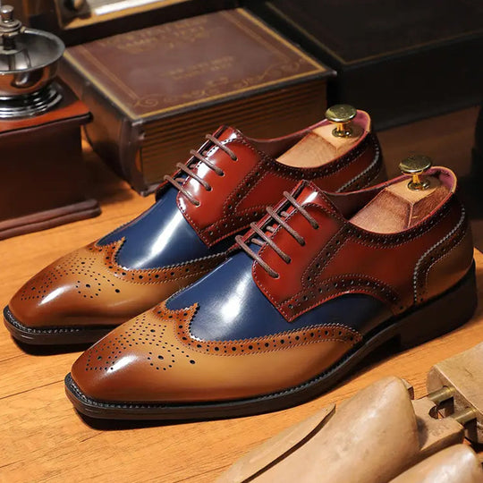 🔥Zeitlich begrenztes Angebot – Klassische Herren-Brogue-Oxford-Schuhe mit Flügelkappe