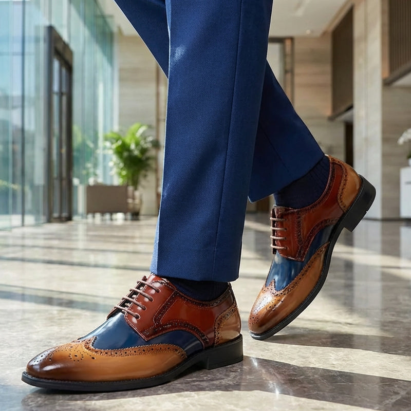 🔥Zeitlich begrenztes Angebot – Klassische Herren-Brogue-Oxford-Schuhe mit Flügelkappe