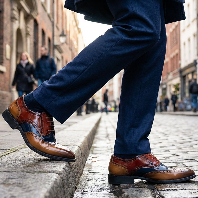 🔥Zeitlich begrenztes Angebot – Klassische Herren-Brogue-Oxford-Schuhe mit Flügelkappe