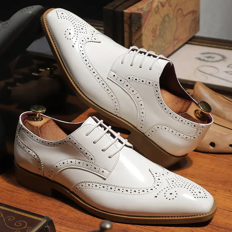 🔥Tidsbegränsat erbjudande - Herrklassiska Wingtip Brogue Oxford-skor