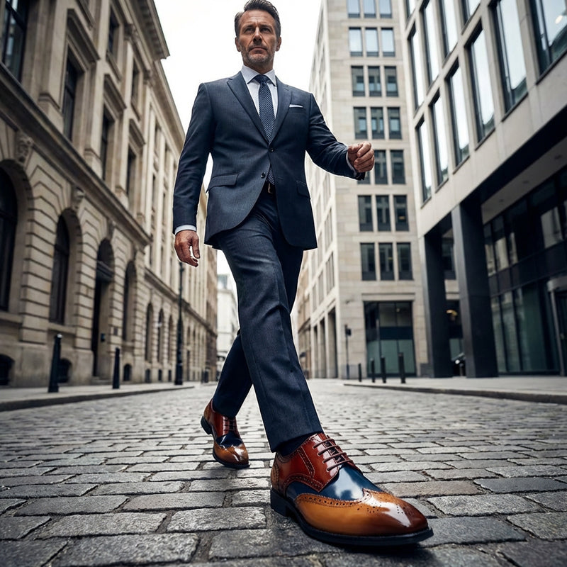 🔥Zeitlich begrenztes Angebot – Klassische Herren-Brogue-Oxford-Schuhe mit Flügelkappe