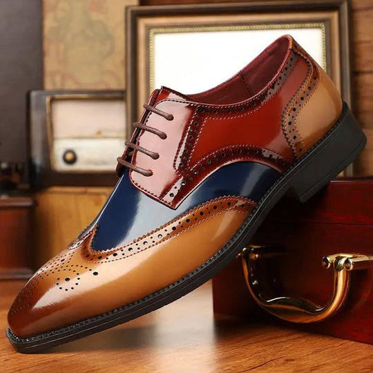 🔥Zeitlich begrenztes Angebot – Klassische Herren-Brogue-Oxford-Schuhe mit Flügelkappe