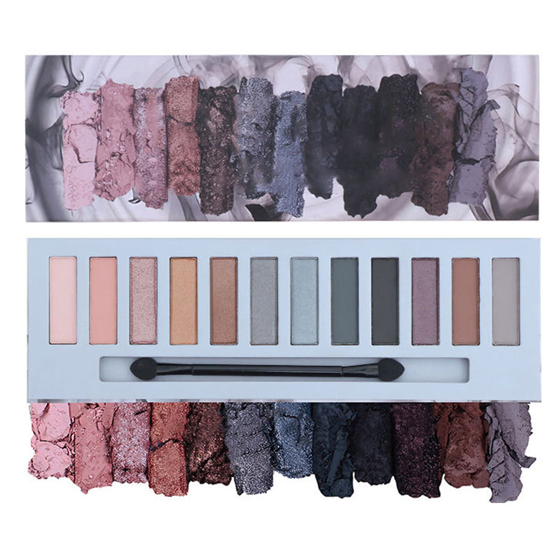 Vibrant 12-Shade Eyeshadow Palette Set