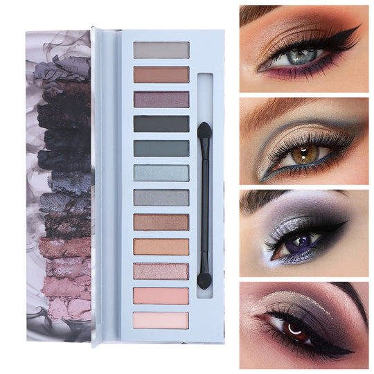 Vibrant 12-Shade Eyeshadow Palette Set