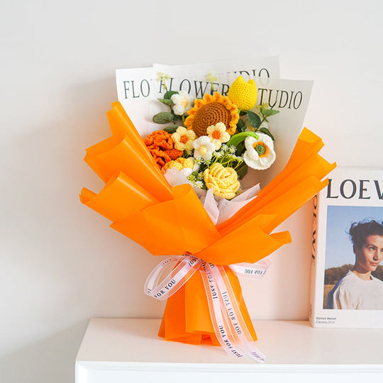 Handmade Delicate Crochet Flower Bouquet