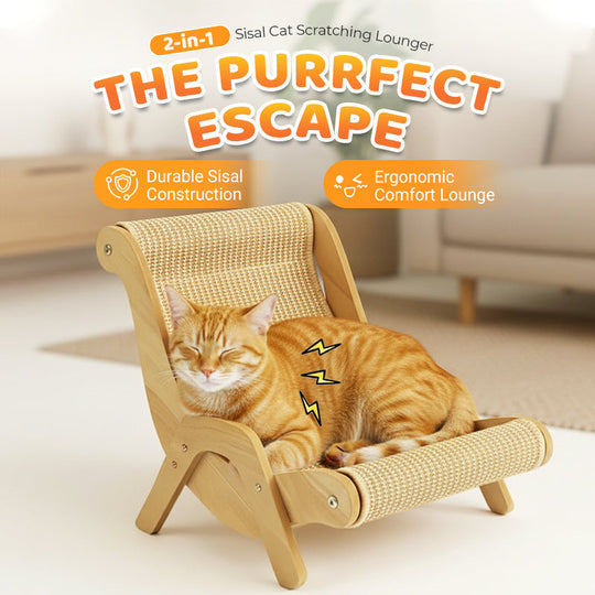 🐱 JETZT 50% RABATT! ⏰ 2-in-1 Sisal-Kratz- und Liegefläche für Katzen – Kratzbaum &  Bequem, strapazierfähiges Sisal &  Platzsparend 🛏️