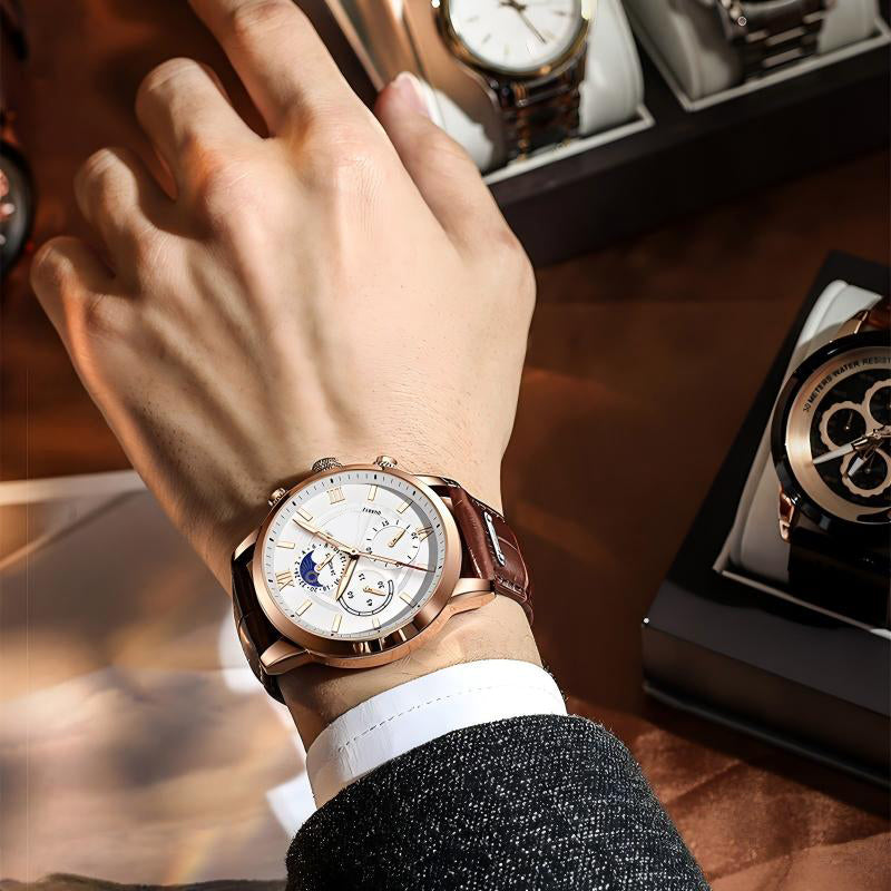 Men's Multifunction Waterproof Luminous Quartz Watch