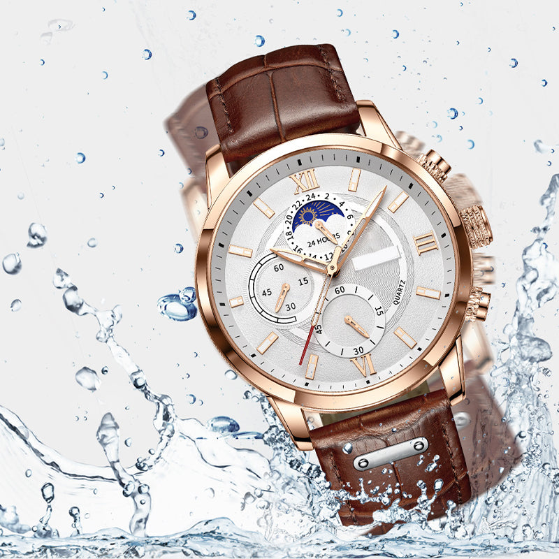 Men's Multifunction Waterproof Luminous Quartz Watch