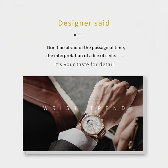 Men's Multifunction Waterproof Luminous Quartz Watch